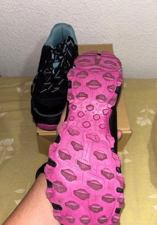 Zapatillas Trekking Mujer Mountain Pro Negras/Rosa