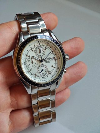 Casio Edifice EF-503 "Speedmaster" Blanco/Plata