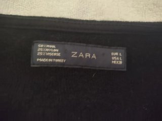 Chaqueta ZARA negra cremallera