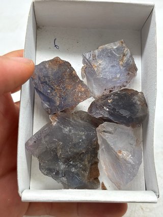 Lotto 5 Fluoriti Blu Minerali di Viesca