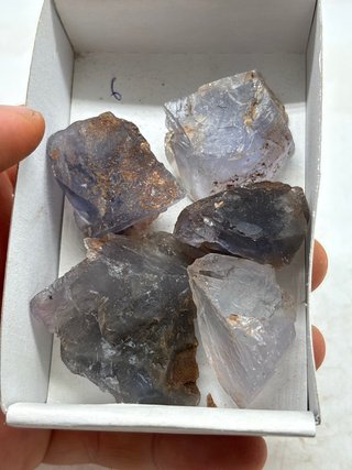 Lotto 5 Fluoriti Blu Minerali di Viesca