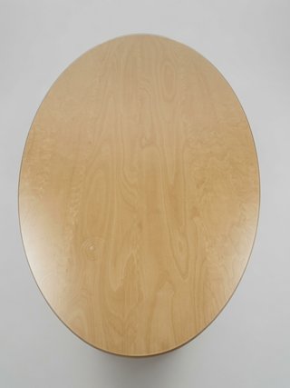 Mesa Ovalada IKEA Prioritet Madera y cristal