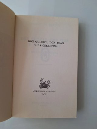 Don Quijote, Don Juan y La Celestina.