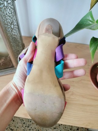 Sandalias de tiras multicolor mujer