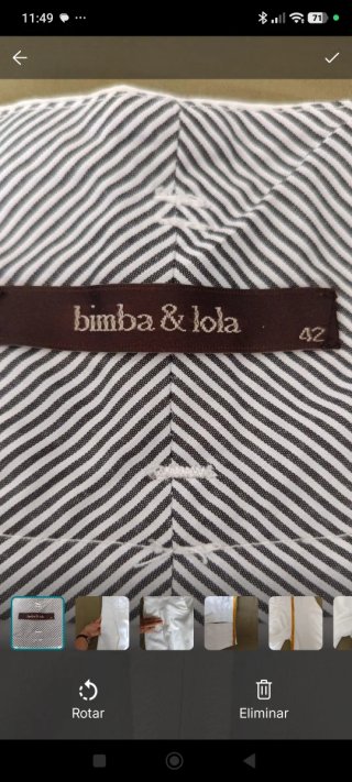 Pantalones anchos Bimba y Lola blancos