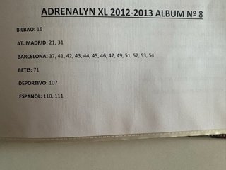 Colección Adrenalyn XL Liga BBVA 2012-13