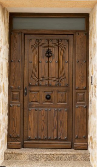 Puertas de madera a medida para exterior.