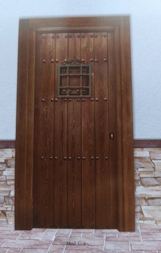 Puertas de madera a medida para exterior.