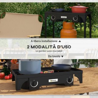 Fornello a Gas da Campeggio 2 Bruciatori 9.2 kW