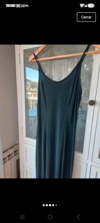 Vestido negro tirantes largo
