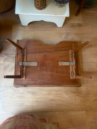 Bandeja Vintage Madera Patas Plegables