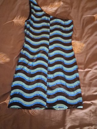 Vestido fiesta lentejuelas onda