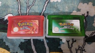 Cartucce extra ufficiali Pokémon Rosso Fuoco e Zaffiro per GBA
