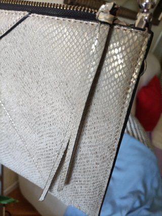 Bolso Cartera Plata Piel Serpiente
