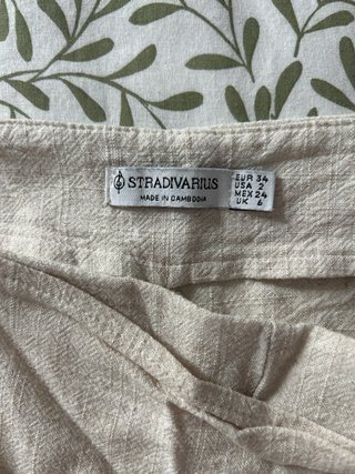 Falda pantalón beige