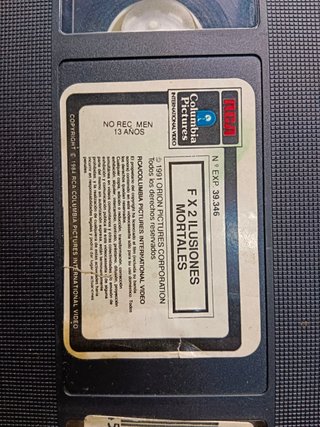 pelicula en VHS Fx2 ilusiones mortales vhs caja grande