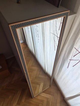 Espejo de madera y cristal