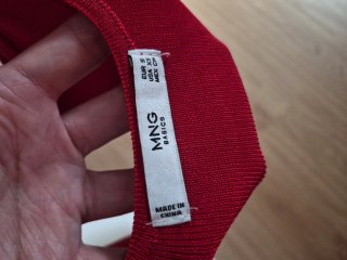 Camiseta Mango Rayas Rojas y Negras