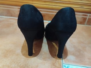 Zapatos de tacón negros talla 37
