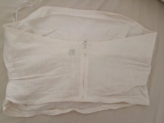 Top blanco de lino