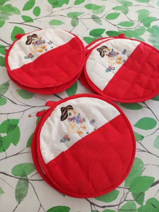 Agarraderas de cocina con diseño de pato