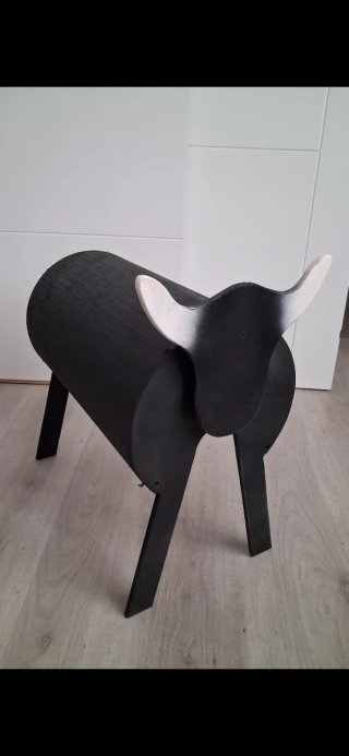 Toro de fuego infantil madera