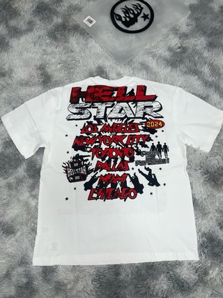 Maglia Hellstar bianca con teschio