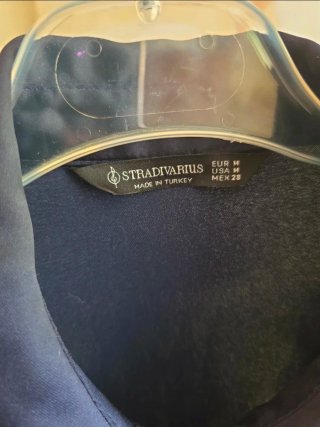 Camisa azul marino Stradivarius Talla M