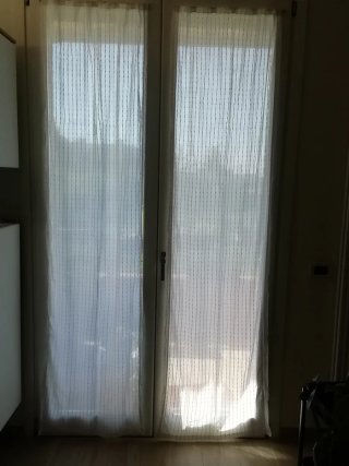 Tende a vetro cotone bianco naturale
