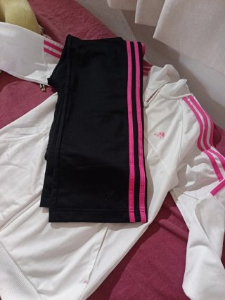 Chándal Adidas Blanco y Rosa Talla S