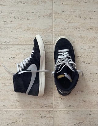 Nike Blazer Mid Zapatillas Negras Plata