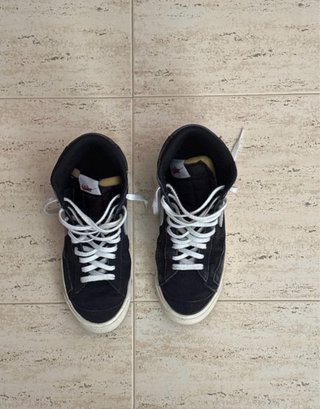 Nike Blazer Mid Zapatillas Negras Plata