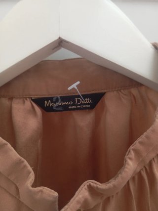 Camisa Massimo Dutti Beige Cremallera