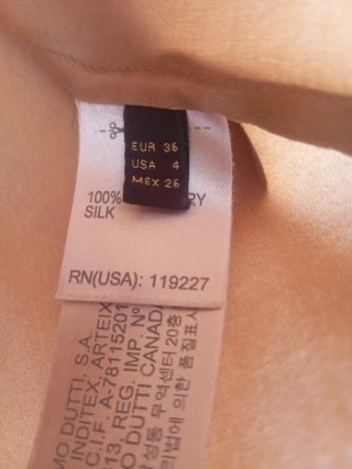 Camisa Massimo Dutti Beige Cremallera