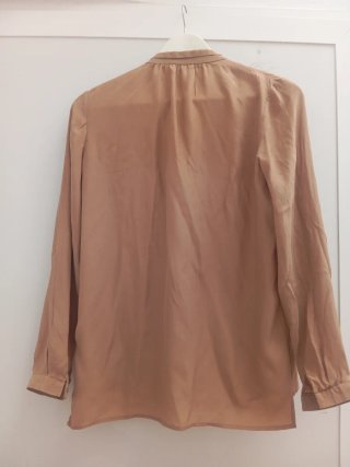 Camisa Massimo Dutti Beige Cremallera