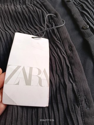 Blusa Zara botones manga encaje nueva