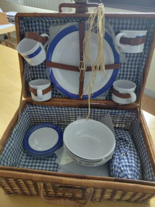 Cesta de picnic vintage