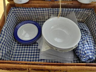 Cesta de picnic vintage