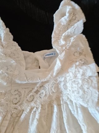 Vestido blanco Mayoral niña T7
