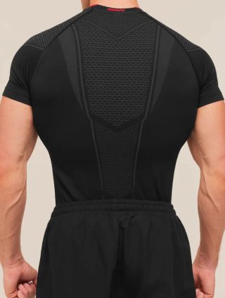 Camiseta Gymshark Onyx V1 Negra Roja