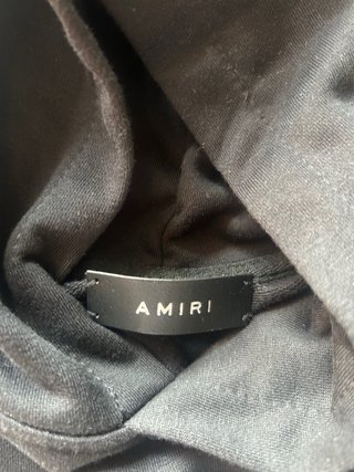 Sudadera Amiri Negra con Logo Teal