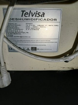 Deshumidificador Telvisa DFH 5810
