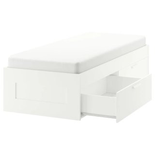 Cama IKEA BRIMNES 90x200 con somier PLUS + Colchón