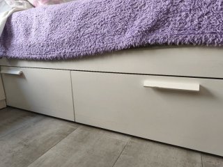 Cama IKEA BRIMNES 90x200 con somier PLUS + Colchón