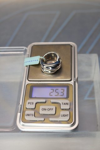 Anillo de plata de ley. Luxenter. 17 mm, talla 14.
