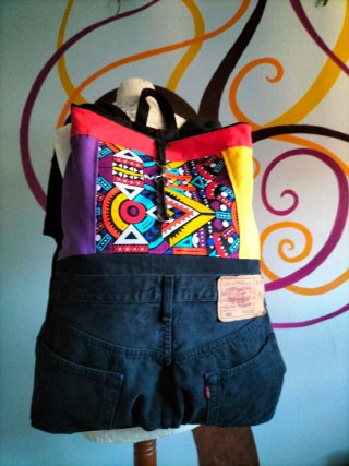 Mochila vaquera reversible