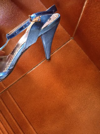 Sandalias Pierre Cardin Paris Azul y Plateadas