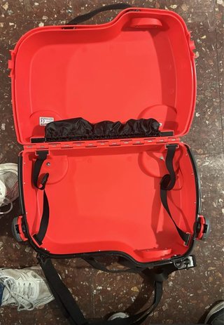 Maleta infantil bomberos roja