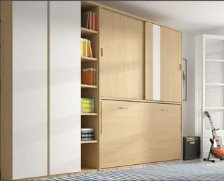 CAMA ABATIBLE CON ARMARIO 105 Formas Evolution