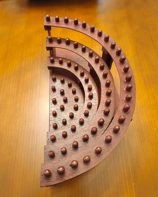 Espositore per ditali in legno